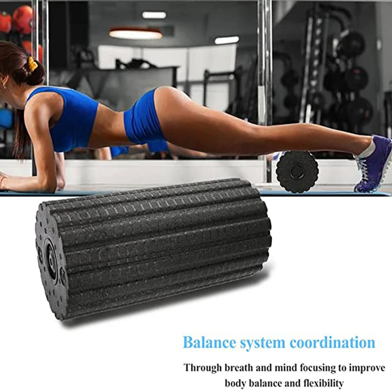 Revive Rollers  Electric Vibration Massage Foam Roller – Rechargeable Deep Tissue Yoga Column for Muscle Recovery & Pain Relief